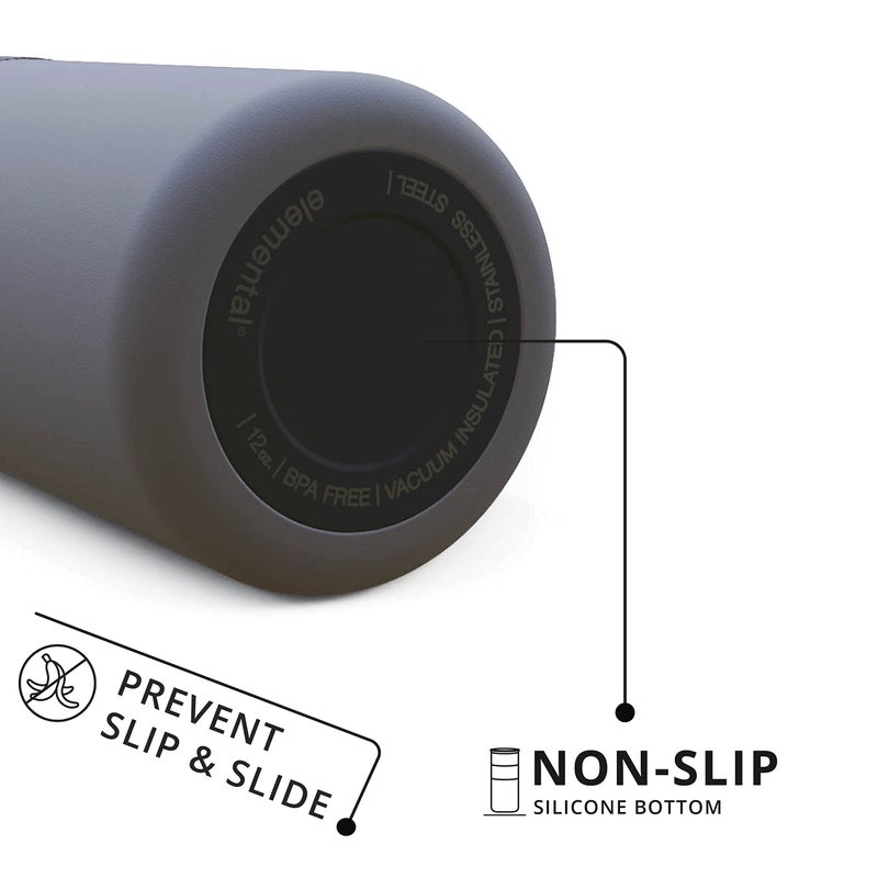 Elemental Artisan Insulated Tumbler, Triple Wall Coffee Travel Mug, Reusable Stainless Steel Coffee Tumbler with Ceramic Lid, Thermal Coffee Cups for Hot (6 Hrs) & Cold (18 Hrs), 16oz - Graphite - Image 4